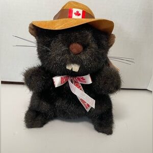 Vintage RCMP Canadian Mounted Police Plush Beaver 11”